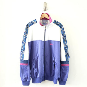 Vintage Asics Spell Out Tape Track Jacket - L