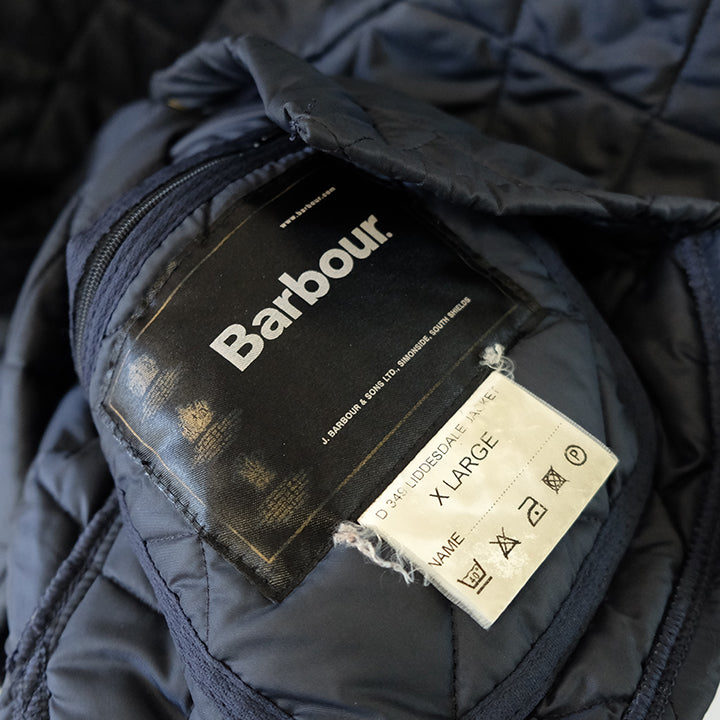 Vintage Barbour Quilted Embroidered Logo Jacket - XL