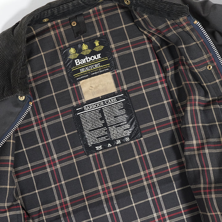 Vintage Barbour Beaufort Waxed Jacket Made In England - L