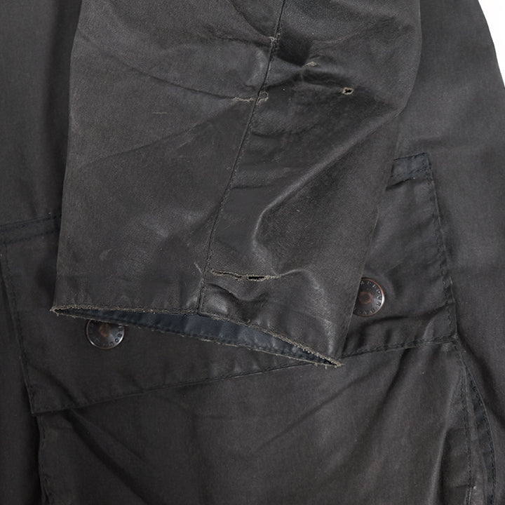 Vintage Barbour Beaufort Waxed Jacket Made In England - L