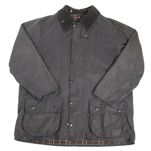 Vintage Barbour Beaufort Waxed Jacket Made In England - L