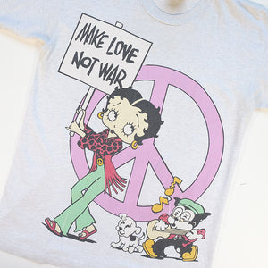 Vintage Betty Boop Love Not War Graphic T-Shirt - M/L