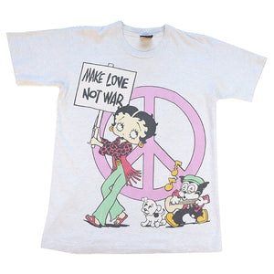 Vintage Betty Boop Love Not War Graphic T-Shirt - M/L