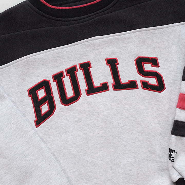 Vintage Rare Starter Chicago Bulls Spell Out Heavy Weight Crewneck - L