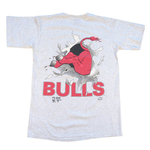 Vintage Chicago Bulls Front & Back Graphic Made In USA T-Shirt - M/L
