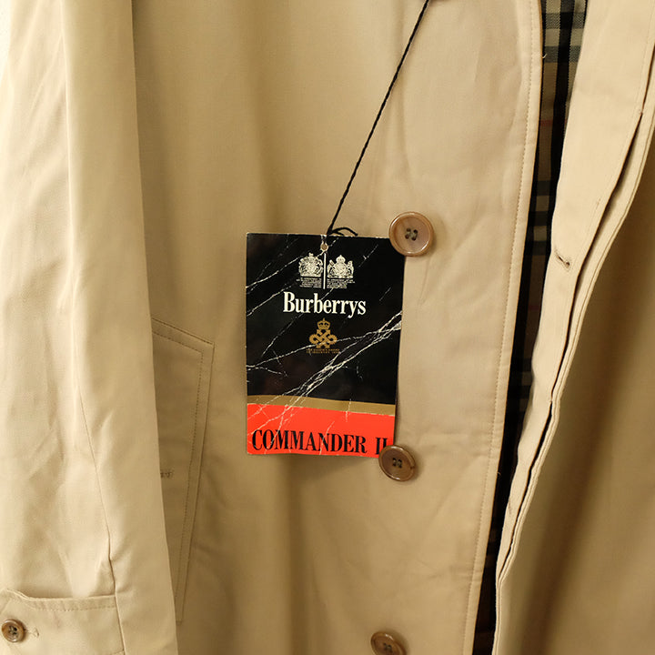 Vintage Burberrys Commander II Trench Coat Made In England NEW WITH TAGS* - L