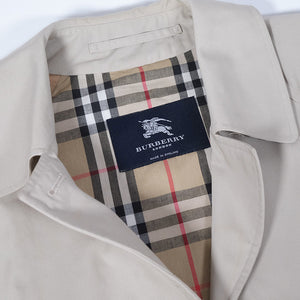 Vintage Burberry Nova Check Lined Coat Made In England - L