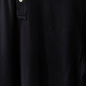 Vintage Burberry Embroidered Logo Long Sleeve Polo Shirt - XL