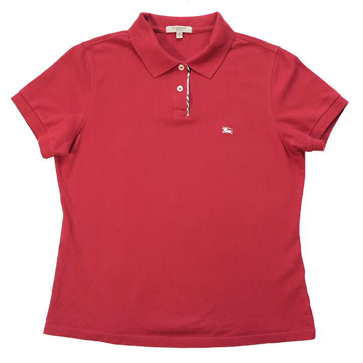 Vintage Burberry WOMENS Embroidered Logo Polo Shirt L