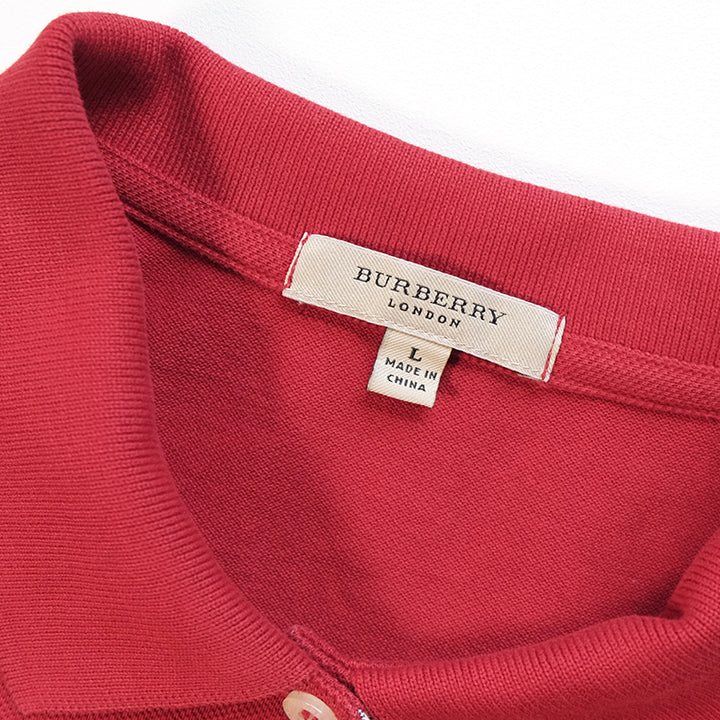 Vintage Burberry WOMENS Embroidered Logo Polo Shirt - L