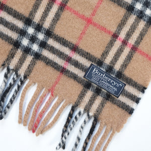 Vintage Rare Burberry Classic Nova Check Scarf Made In England