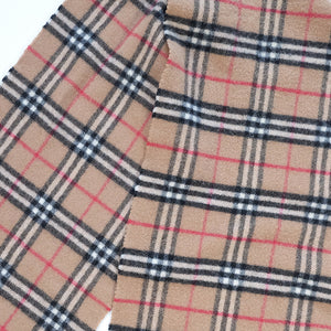 Vintage Rare Burberry Classic Nova Check Scarf Made In England