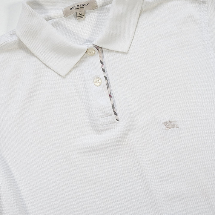 Vintage Burberry WOMENS Embroidered Logo Polo Shirt - M