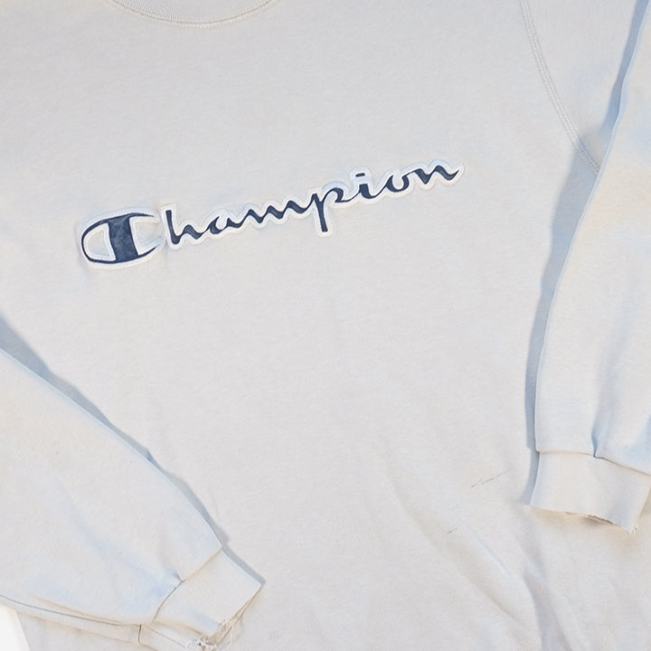 Vintage Champion Embroidered Spell Out Crewneck - M