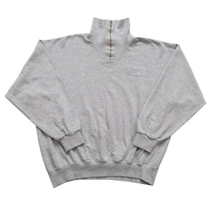 Vintage Champion Spell Out Quarter Zip Sweatshirt - L