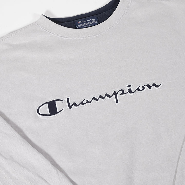 Vintage Champion Embroidered Spell Out Crewneck - L/XL
