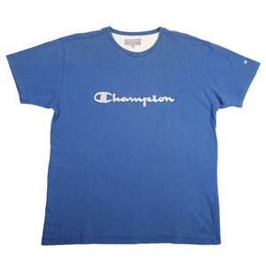 Vintage Champion Embroidered Spell Out T-Shirt - XL
