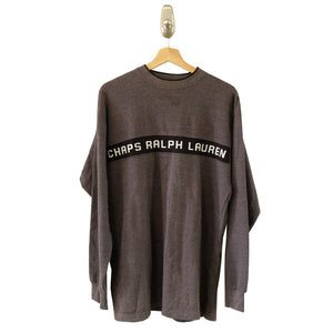 Vintage Chaps Ralph Lauren Front & Back Spell Out Crewneck - L