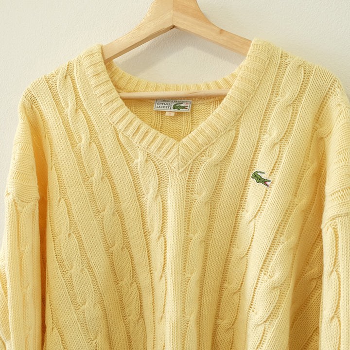 Vintage Chemise Lacoste Knit Sweater Made In France - L