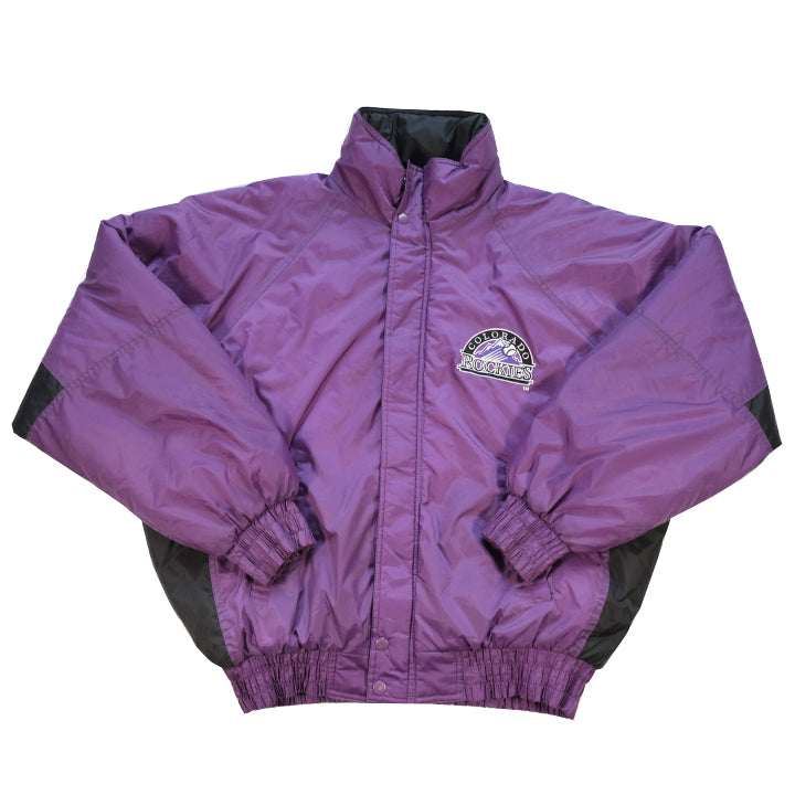 Vintage Colorado Rockies Embroidered Spell Out Puffer Jacket - L