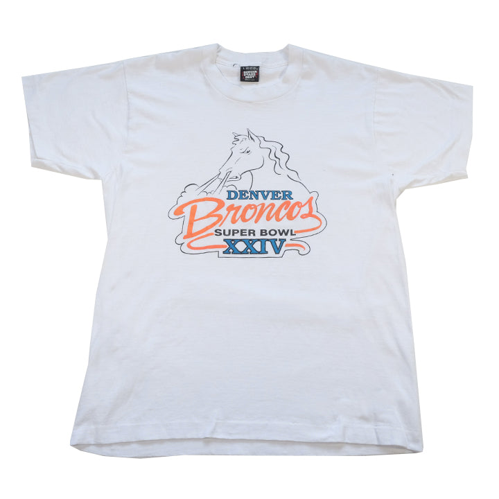 Vintage Denver Broncos Single Stitch T-Shirt - M