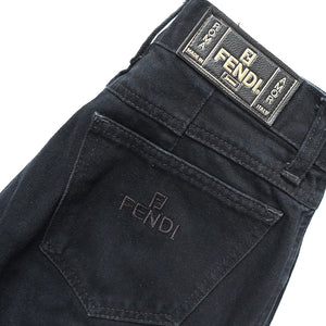 Vintage Fendi WOMENS High Waist Embroidered Denim Jeans - 27