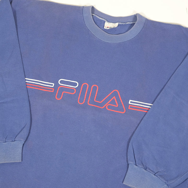 Vintage Fila Spell Out Crewneck - S