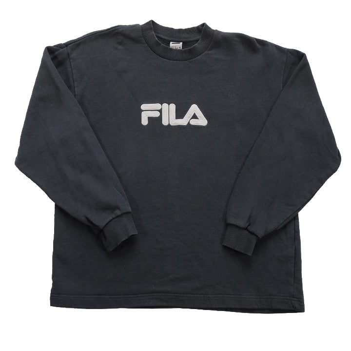 Vintage Fila Embroidered Spell Out Crewneck - M