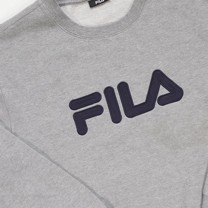 Vintage Fila Embroidered Spell Out Crewneck - XL