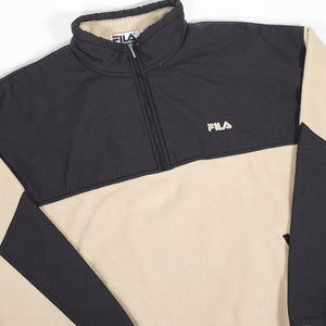 Vintage Fila Embroidered Logo Quarter Zip - L