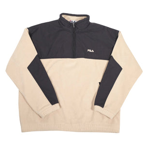 Vintage Fila Embroidered Logo Quarter Zip - L
