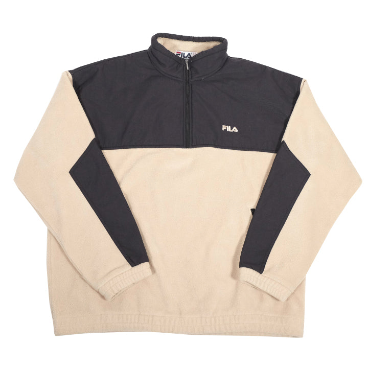 Vintage Fila Embroidered Logo Quarter Zip - L