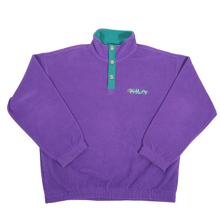 Vintage Fila Magic Line Embroidered Snap Fleece - M