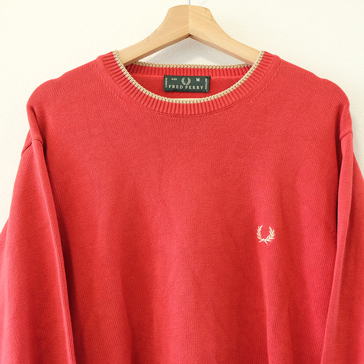 Vintage Fred Perry Embroidered Logo Sweater - L