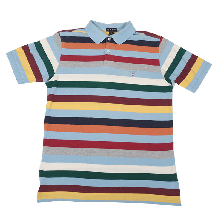 Vintage Gant Stripe Polo Shirt - M