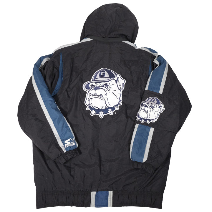 Vintage Starter Georgetown Bulldogs Basketball Quilted Jacket - L