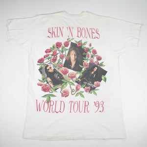 Vintage 1993 Guns N Roses Skin 'N' Bones World Tour Single Stitch T-Shirt - L