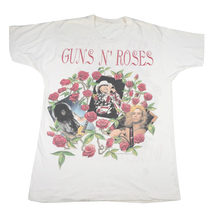 Vintage 1993 Guns N Roses Skin 'N' Bones World Tour Single Stitch T-Shirt - L