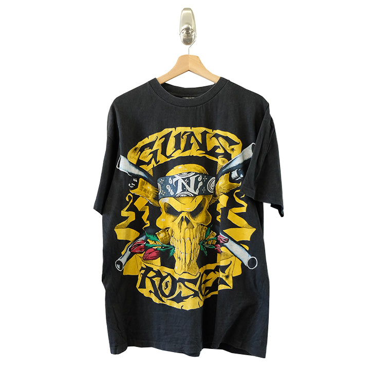 Vintage 1990s Guns N Roses Front & Back Graphic Single Stitch T-Shirt - L