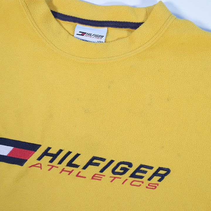 Vintage Tommy Hilfiger Athletics Embroidered Spell Out Fleece - L