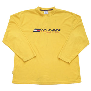 Vintage Tommy Hilfiger Athletics Embroidered Spell Out Fleece - L