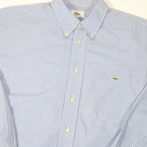 Vintage Lacoste Logo Long Sleeve Button Up Shirt - XL