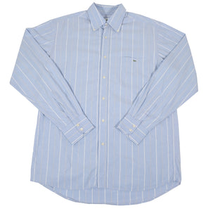 Vintage Lacoste Logo Long Sleeve Button Up Shirt - L