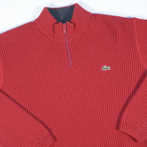 Vintage Lacoste Logo Quarter Zip Sweater - XS