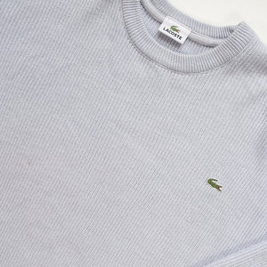 Vintage Lacoste Logo Ribbed Sweater - XL