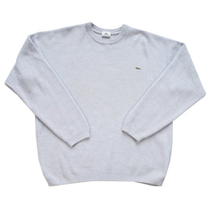 Vintage Lacoste Logo Ribbed Sweater - XL