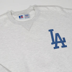 Vintage Russell Athletic LA Dodgers Stripe Made In USA Crewneck - XXL