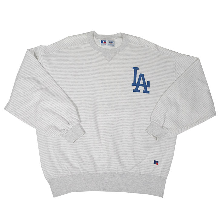 Vintage Russell Athletic LA Dodgers Stripe Made In USA Crewneck - XXL