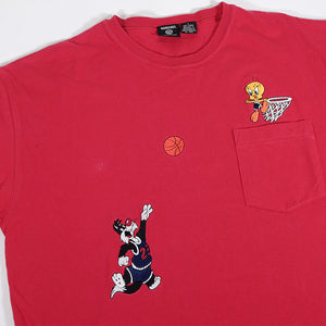 Vintage Looney Tunes Embroidered Graphic T-Shirt - L