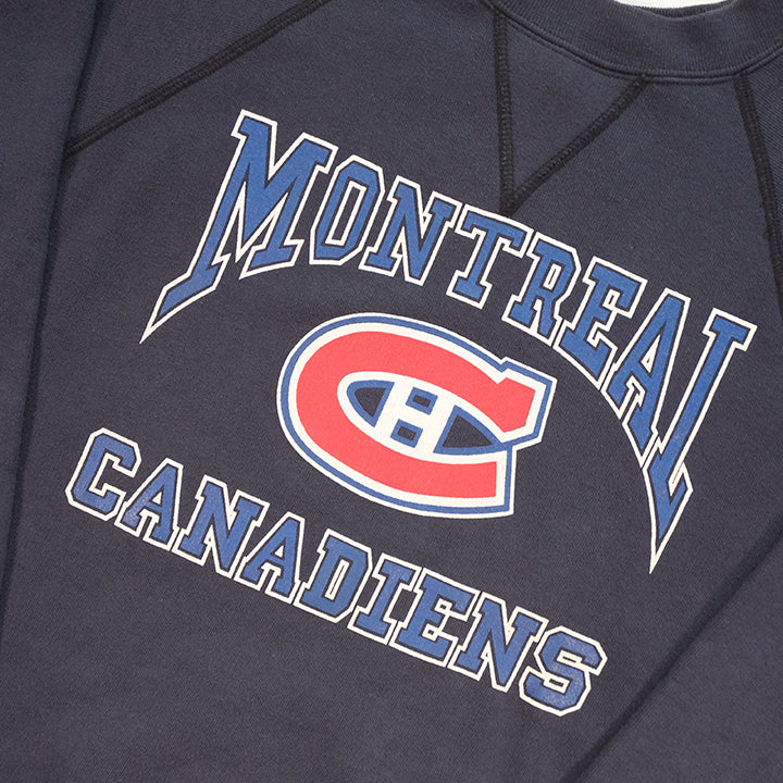 Vintage Champion Montreal Canadiens Spell Out Crewneck - L